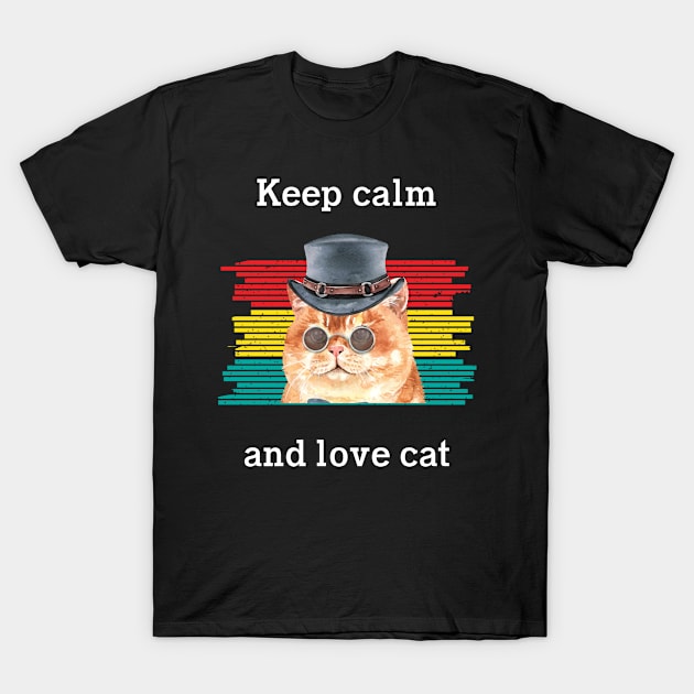 Cat t shirt - Keep calm and love cat T-Shirt by hobbystory